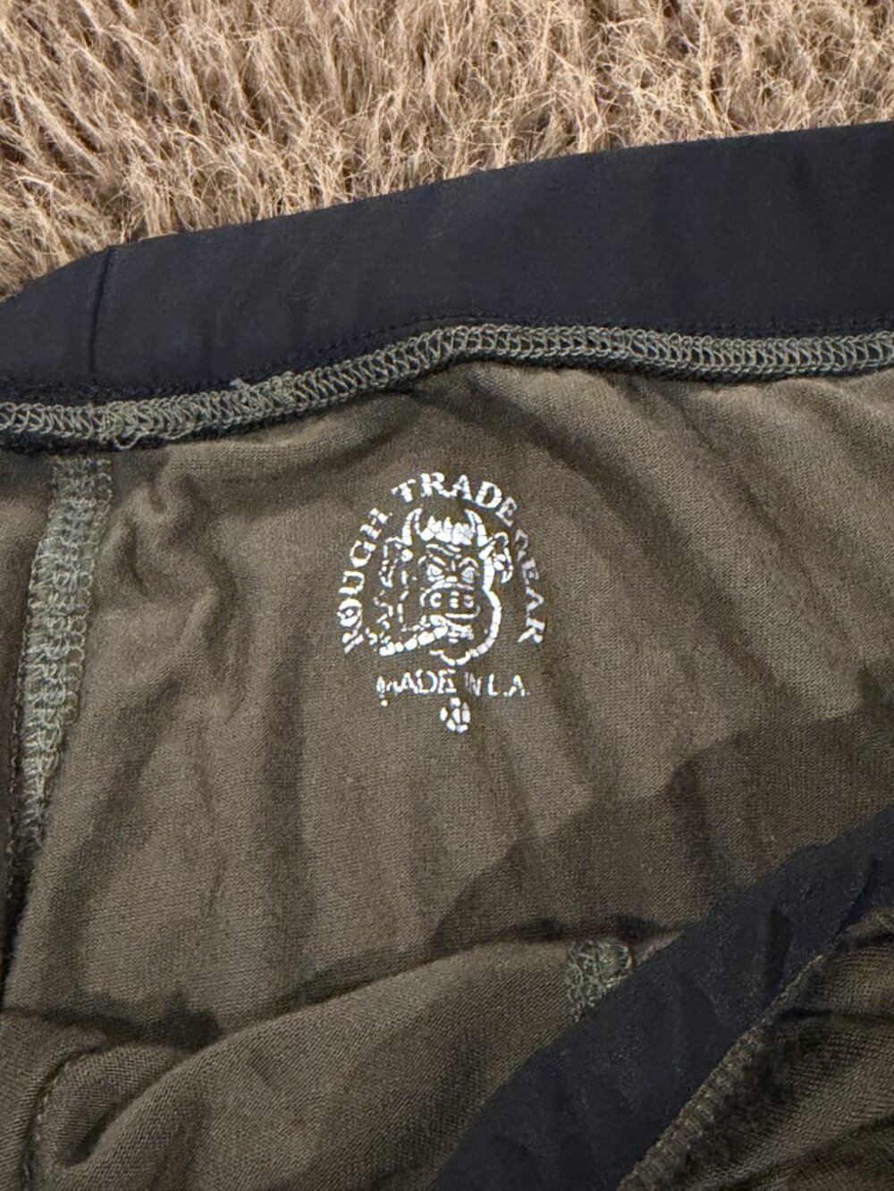 Rough Trade Men's Thin Lounge Trunks Size XL Green 7.5/10 Condition - Picture 4 of 11